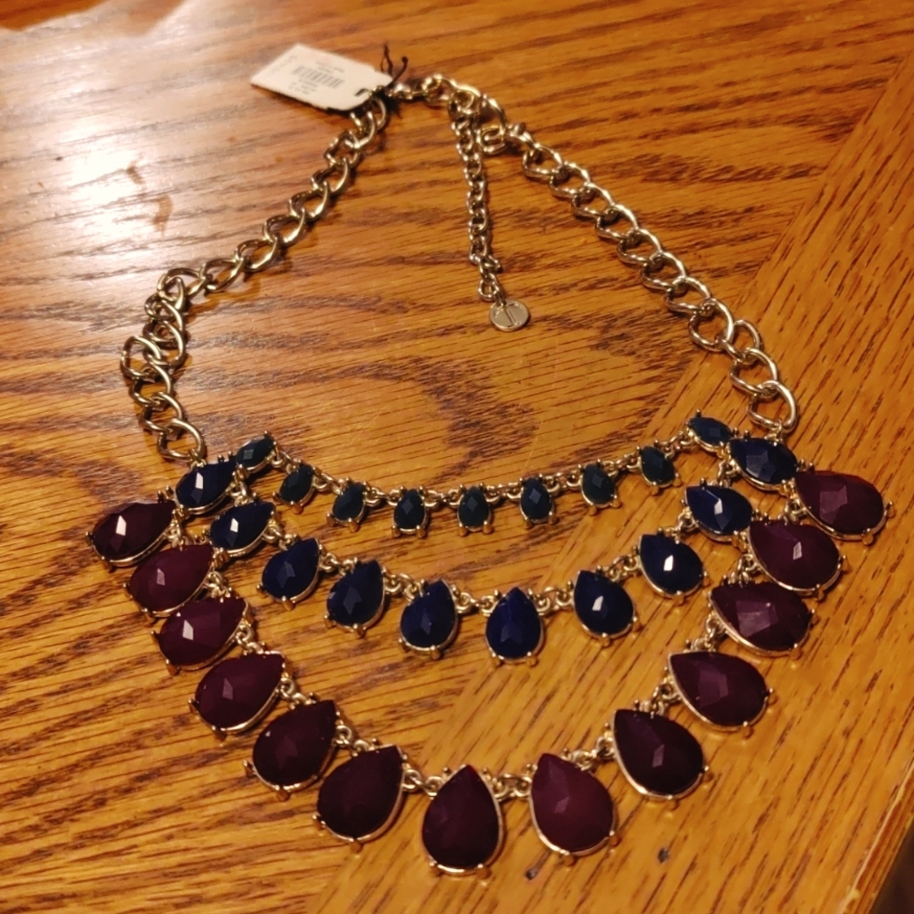 Talbot's Red, Blue, Green Stone necklace